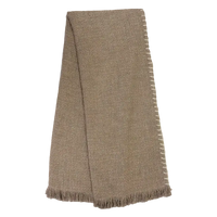 Wohndecke in Bronze aus Strukturstoff – Fransenabschluss – 170×130 cm – gemütlich & modern