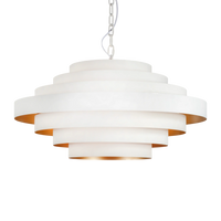 Hängelampe aus Eisen in Weiß – stufenförmiges Design – Ø 77 cm – modern & zeitlos