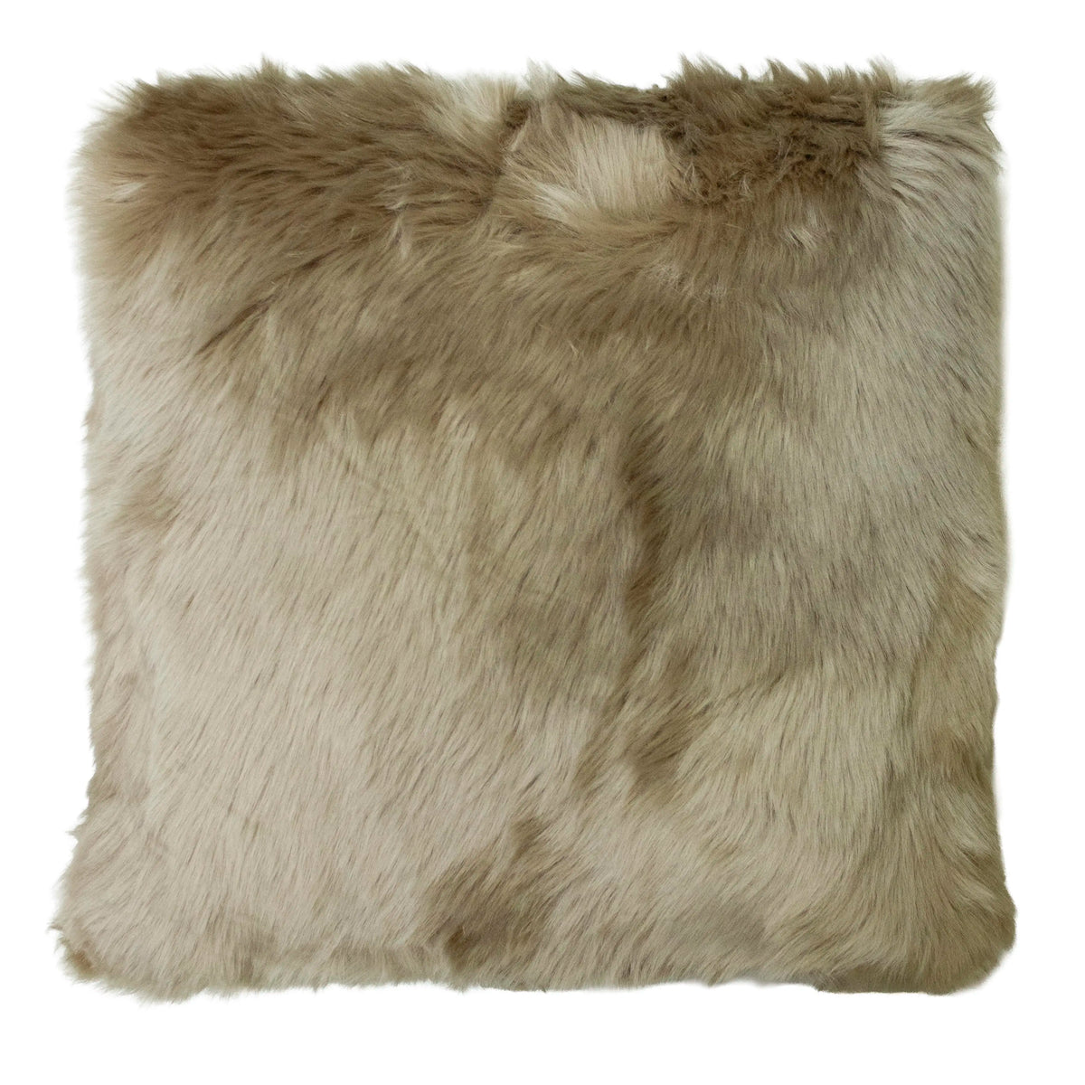 Zierkissen – Kunstfell in Champagne – 50x50 cm – Flauschig & weich