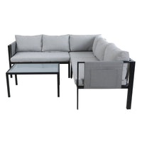 Lounge-Set Urban Comfort – Modernes Ecksofa mit Couchtisch für stilvolle Outdoor-Momente