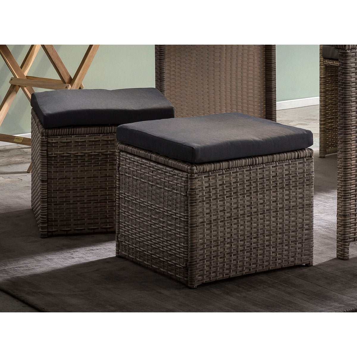 Lounge-Set Rattan Elegance – Exklusive Gartengarnitur mit 9 Elementen