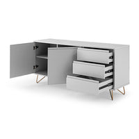 Sideboard Scandi - white gold