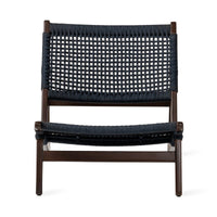 Loungesessel aus Teakholz mit Seilgeflecht – zwei Farbvarianten – 65×86×70 cm – skandinavisches Design