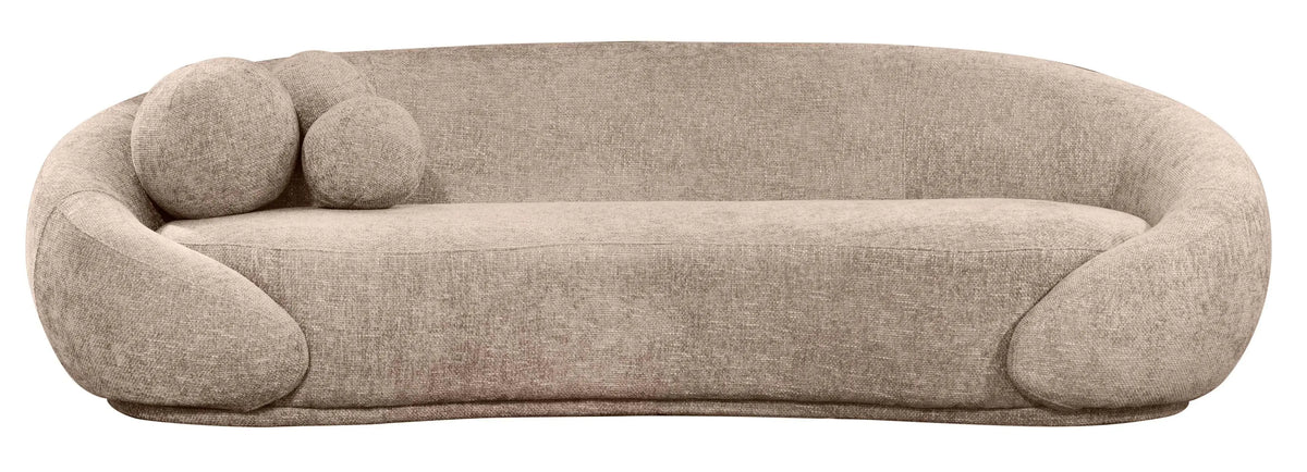 Sofa in Beige aus Stoff – 264x119x75 cm – organische Form – modernes Design