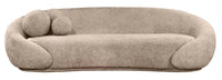 Sofa in Beige aus Stoff – 264x119x75 cm – organische Form – modernes Design