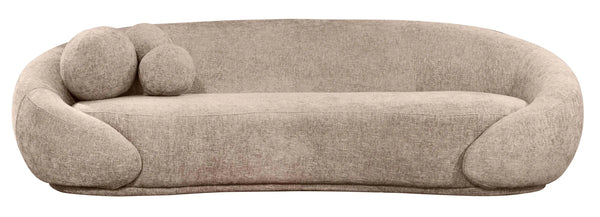 Sofa in Beige aus Stoff – 264x119x75 cm – organische Form – modernes Design