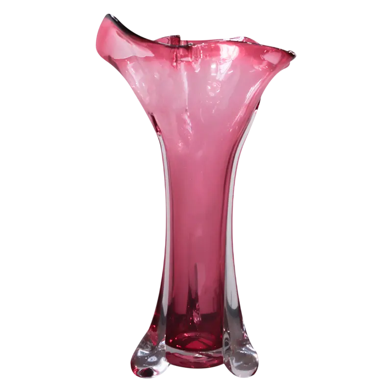 Vase aus handgeblasenem Glas – Pink – 29x25x80 cm – Diga Colmore