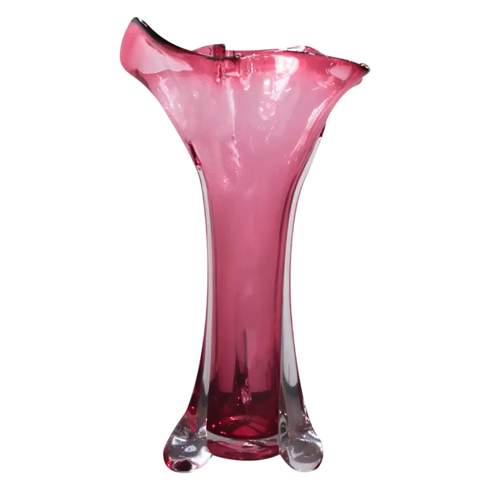 Vase aus handgeblasenem Glas – Pink – 29x25x80 cm – Diga Colmore