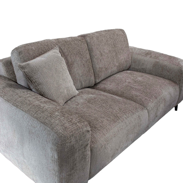 2-Sitzer Sofa in Grau-Beige aus Strukturstoff – weicher Bezug – 186 × 100 × 85 cm – modernes Design