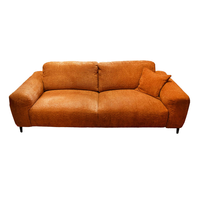 2-Sitzer Sofa aus Bouclé in Gold – weicher Bezug – 186 × 100 × 85 cm – modernes Design