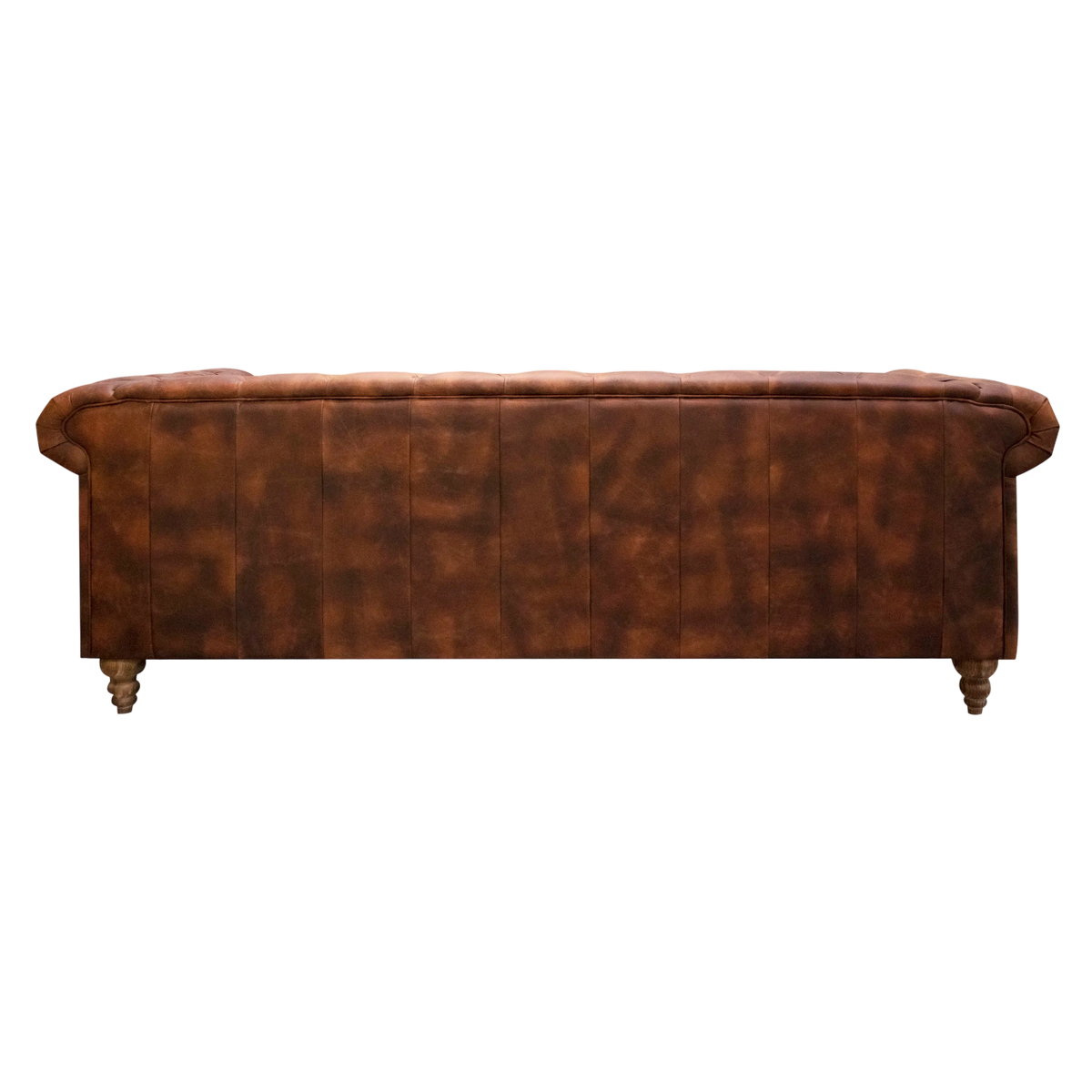 3-Sitzer Chesterfield Sofa aus Echtleder – dark brown – B 216 cm – klassisch & edel