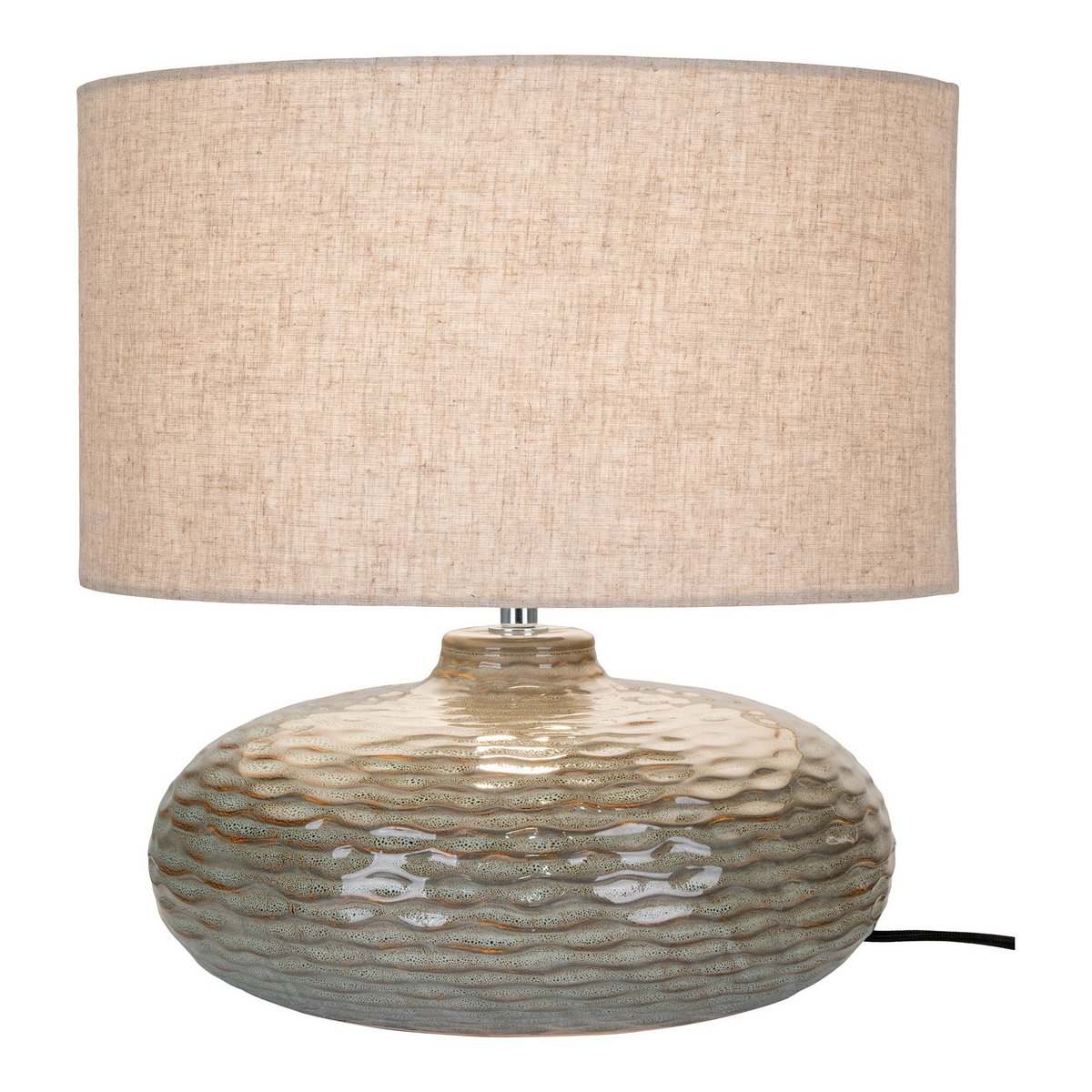 Tischlampe Oldham – Grün Keramiklampe mit Charme