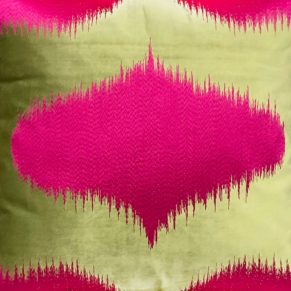 Zierkissen mit Fransen – Samt fuchsia/mint – 50×50 cm – weich & auffällig