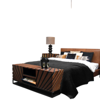 Tagesdecke aus Samt in Schwarz – gesteppte Bögen – 280×260 cm – modern & edel