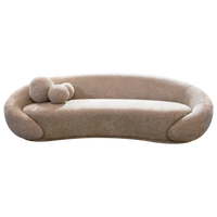 Sofa in Beige aus Stoff – 264x119x75 cm – organische Form – modernes Design