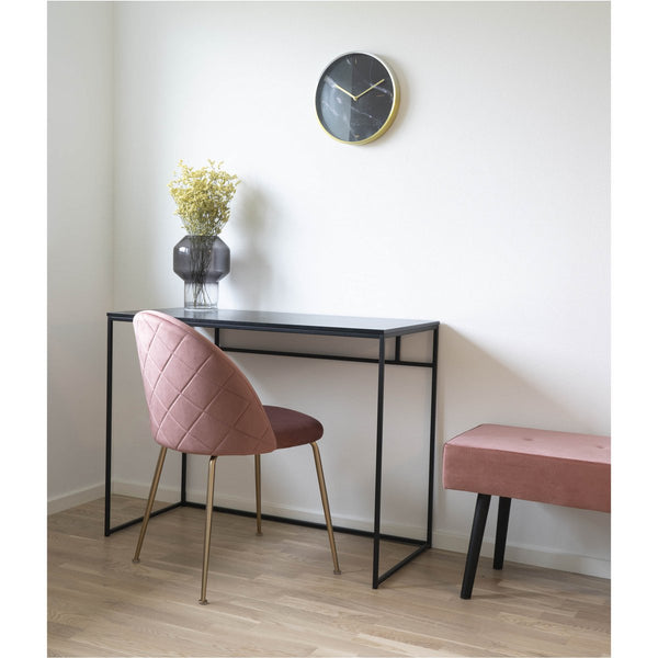 Schreibtisch mit schwarzer Platte – Metallgestell – 100×45 cm – modern