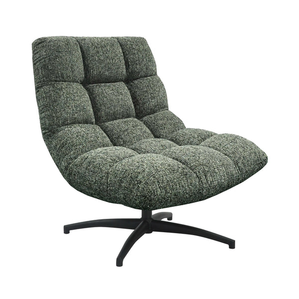 Lounge-Sessel mit Drehgestell – Beige oder khaki – 77 x 93 cm – weich gepolstert & modern