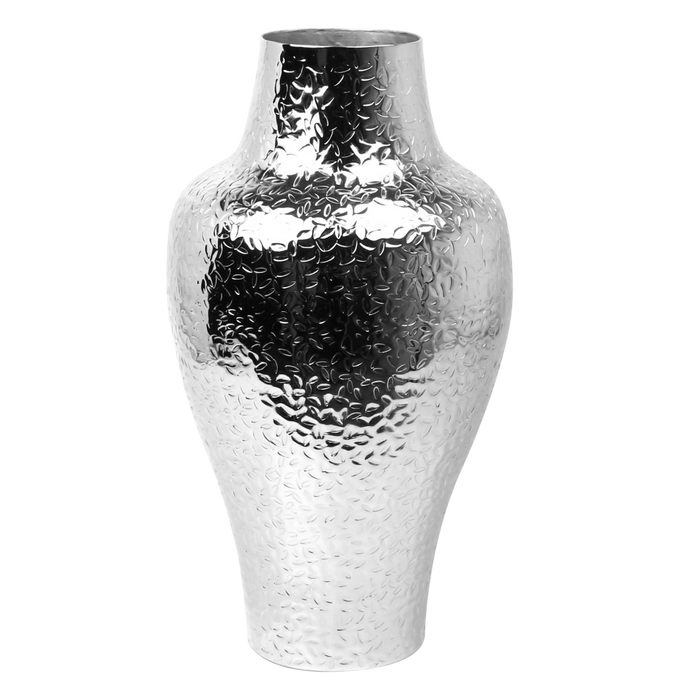 Vase aus Aluminium – Silber poliert – 26x26x47 cm – Diga Colmore