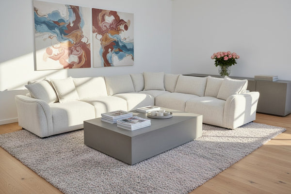KEN Ecksofa Cremeweiß 278×278 — weiche Wohnlandschaft