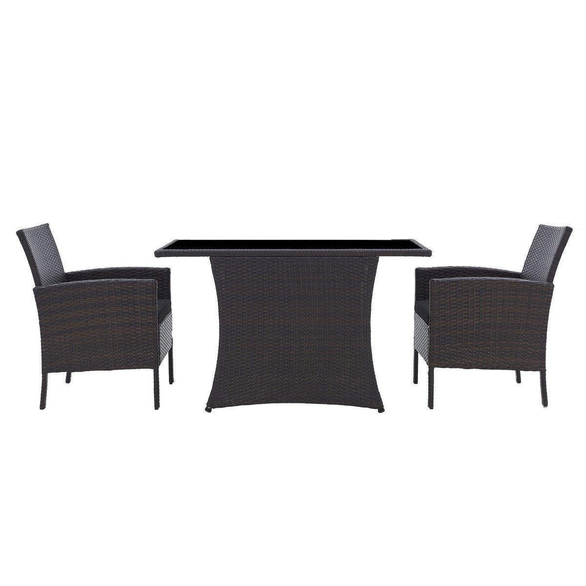 Lounge-Set Riviera Club – Polyrattan Sitzgruppe mit eleganter Glasplatte
