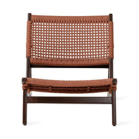 Loungesessel aus Teakholz mit Seilgeflecht – zwei Farbvarianten – 65×86×70 cm – skandinavisches Design