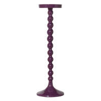 Kerzenhalter aus Aluminium mit Emaille – Dunkellila – 14×14×45 cm – modern & edel