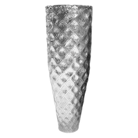 Vase aus rohem Aluminium in Silber – schlanke Form – 40x40x148 cm – modern & elegant
