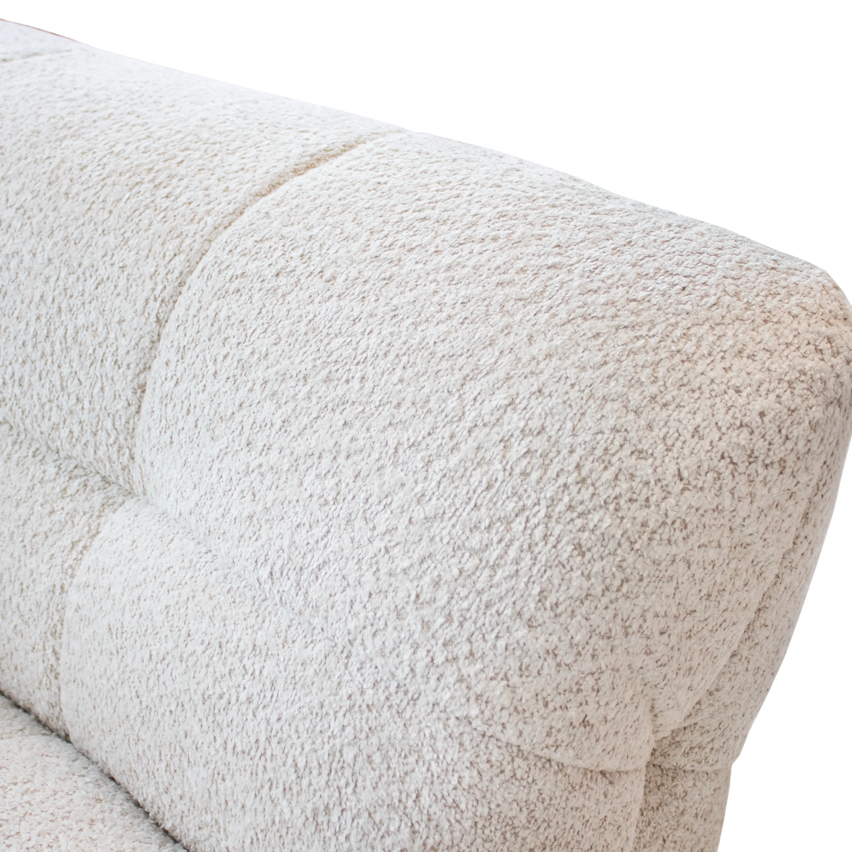 3-Sitzer Sofa LAS VEGAS in Beige aus Stoff – 242x106x72 cm – modernes Design mit Steppung