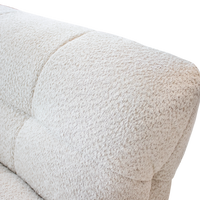3-Sitzer Sofa LAS VEGAS in Beige aus Stoff – 242x106x72 cm – modernes Design mit Steppung
