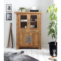 Highboard Heritage Luxe – Recyceltes Teakholz mit Glasakzenten