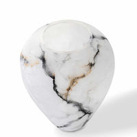 Vase Ice — mattes Glas Marmor 27 cm