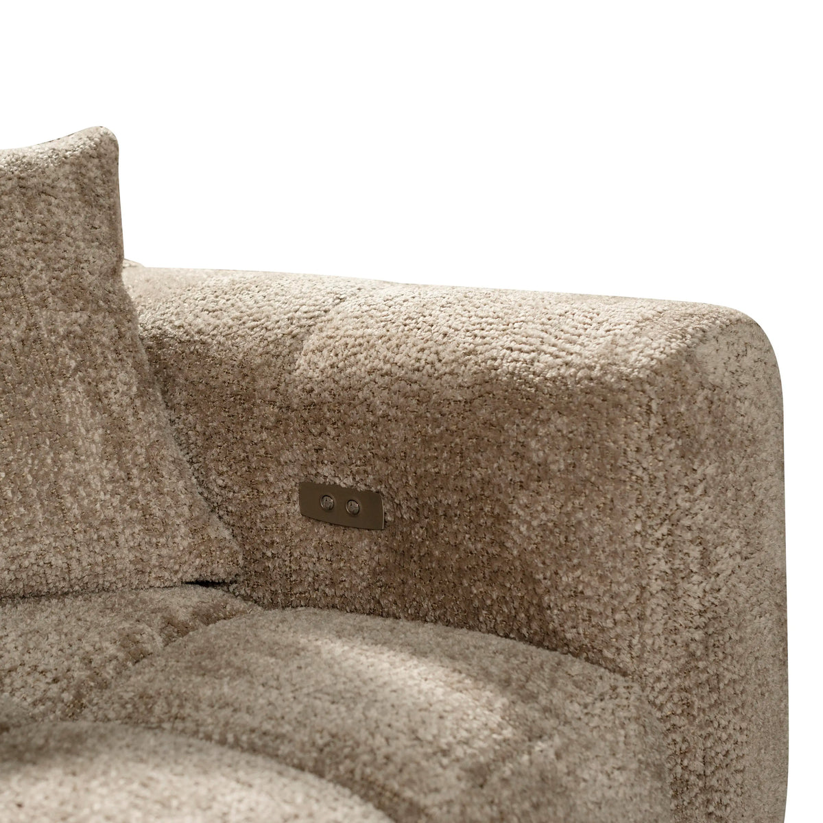 3-Sitzer Sofa mit verschiebbarem Modul – Bouclé-Stoff – 166×179×91 cm – modern & flexibel