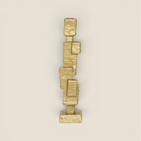 Kerzenhalter Mona — Aluminium in Brass-Look, skulptural