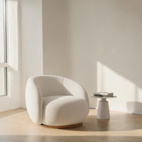 Vivienne Drehsessel Cream — Bouclé Strukturstoff