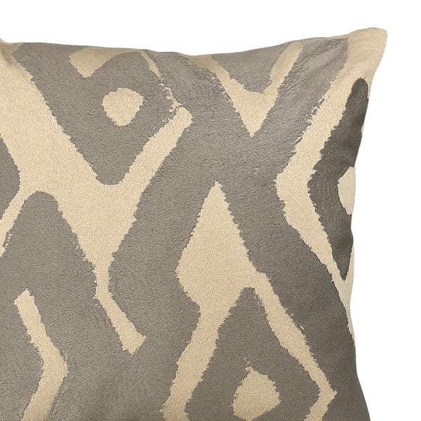 Zierkissen – Strukturstoff & Rautenoptik – 50x50 cm – Taupe/Braun