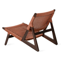 Loungesessel aus Teakholz mit Seilgeflecht – zwei Farbvarianten – 65×86×70 cm – skandinavisches Design