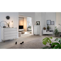 Sideboard Scandi - white gold