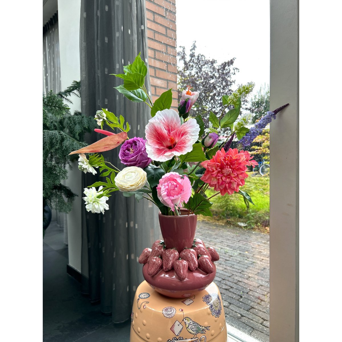 Vase Erdbeere - handmade