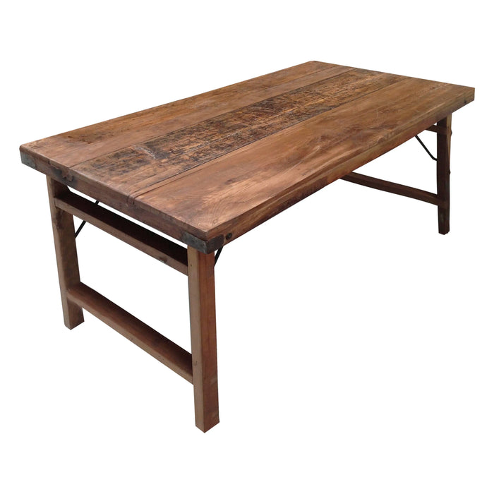 Klappbarer Esstisch aus Holz – braun – 160×80×76 cm – platzsparend & funktional