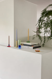 Vase & Teelichthalter Kristallglas — Blau-Grün