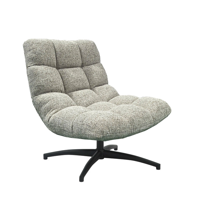 Lounge-Sessel mit Drehgestell – Beige oder khaki – 77 x 93 cm – weich gepolstert & modern