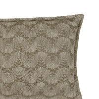 Bouclé Kissen KAURI — Brown — 35x60 cm — Lendenkissen mit Wellenstruktur