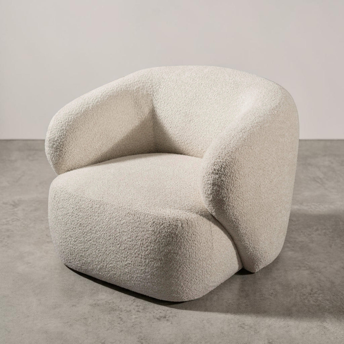 Montreal Sessel Beige — Bouclé Strukturstoff