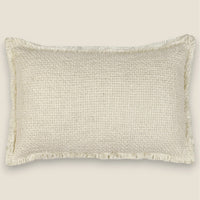 Bouclé Kissen AWHINA — Cream — 35x60 cm — Lendenkissen Bouclé