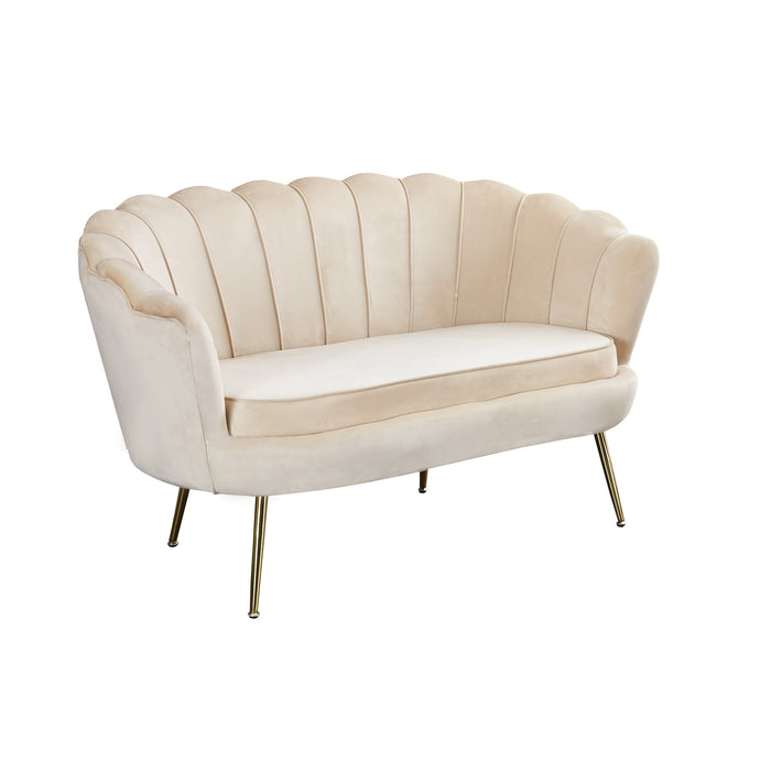 Muschelsofa aus Samt – Lounge-Design & Sitzkissen – 136×78 cm – in 4 Farben