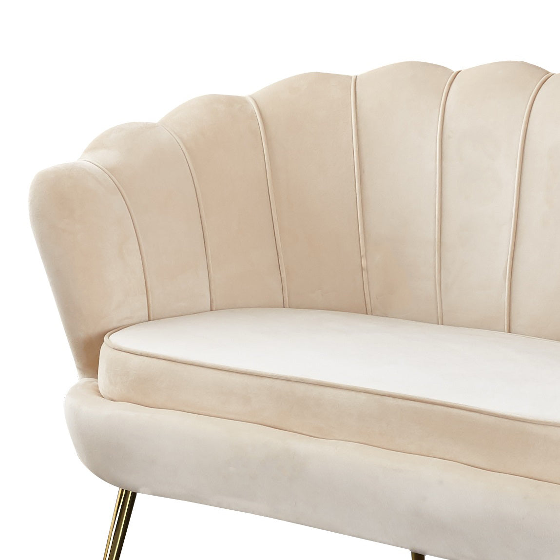 Muschelsofa aus Samt – Lounge-Design & Sitzkissen – 136×78 cm – in 4 Farben