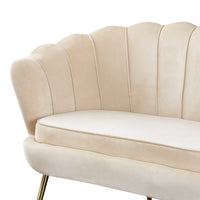 Muschelsofa aus Samt – Lounge-Design & Sitzkissen – 136×78 cm – in 4 Farben