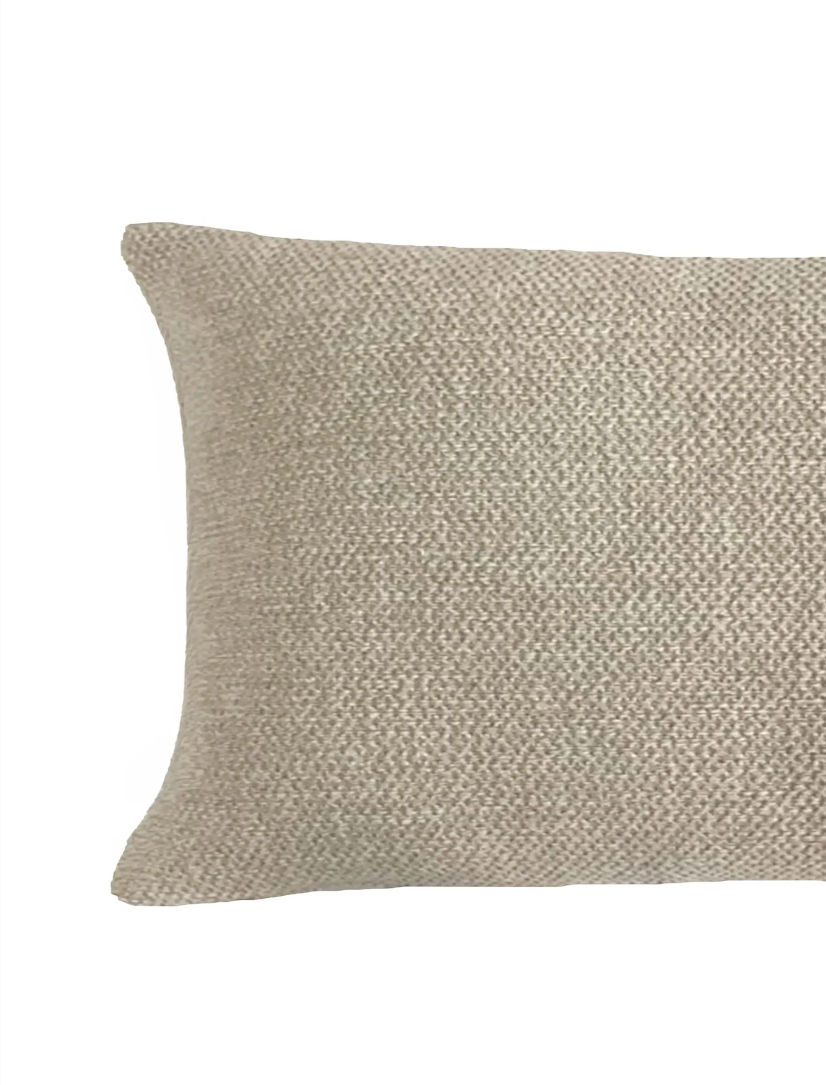 Bouclé Kissen MAHAI — Natural — 36x60 cm — Lendenkissen in Sand