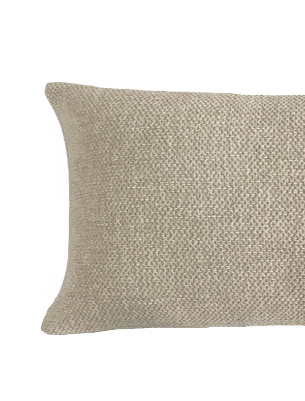 Bouclé Kissen MAHAI — Natural — 36x60 cm — Lendenkissen in Sand