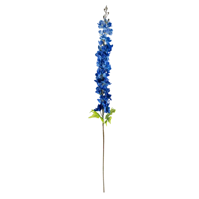 Seidenkunstblume Grand Delphinium aus Kunststoff – kräftig blau – 120 cm